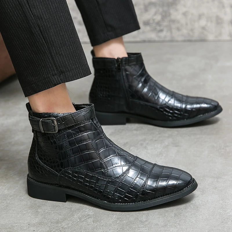 バロン | バックル付きレザーブーツ