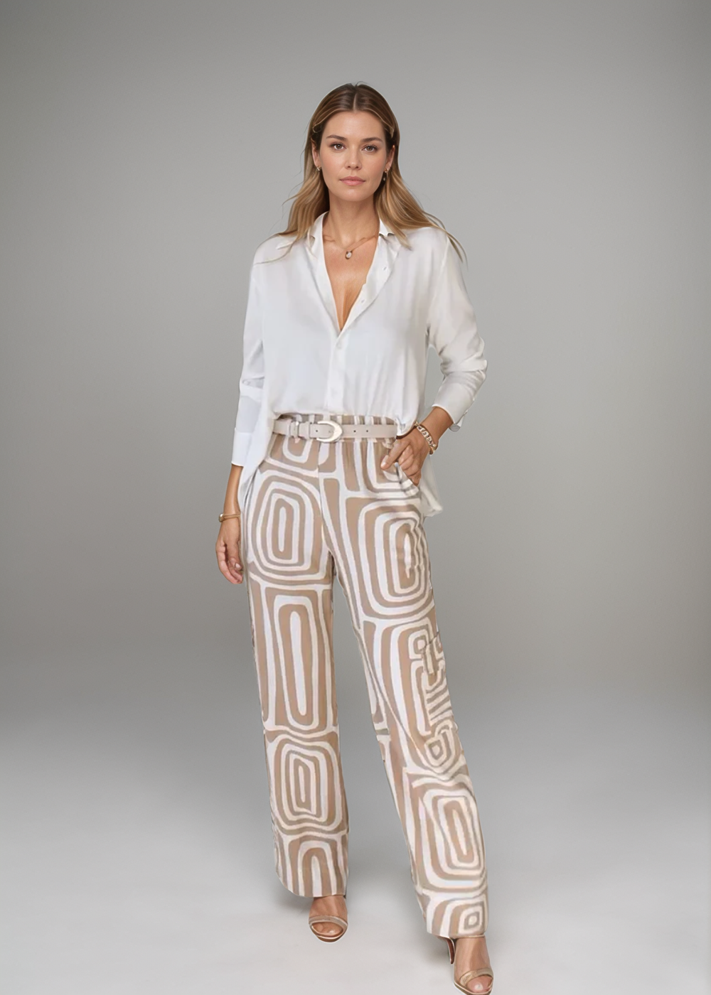 Gabriele™ | レトロシックセットとワイドパンツ